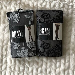 NWT BRNY Fashion Pantyhose 2pairs